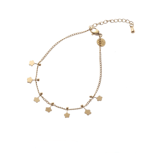 Kids Bracelet | Clover Pins | 14K