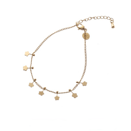 Kids Bracelet | Clover Pins | 14K