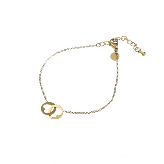 Kids Bracelet | Locked Hearts | 14K