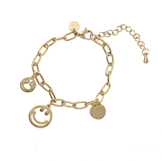 Kids Bracelet | Small Smiley | 14K