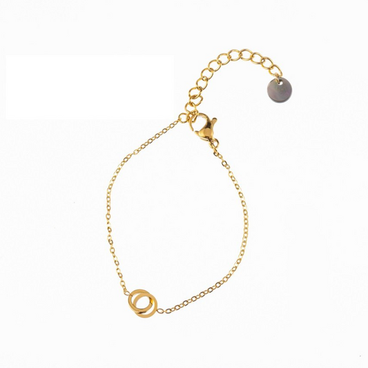 Kids armband | Double Circle Bracelet - 14K