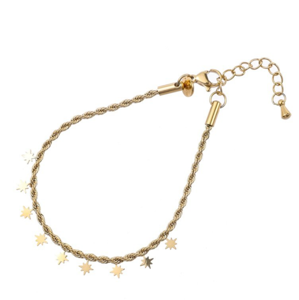 Kids armband | Twisted Starts Bracelet - 14K
