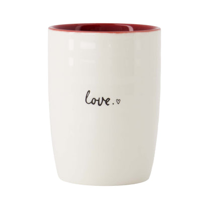 Koffiemok Love Wit Rood Zwart
