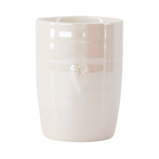 Koffiemok Parelmoer Hartje | Wit