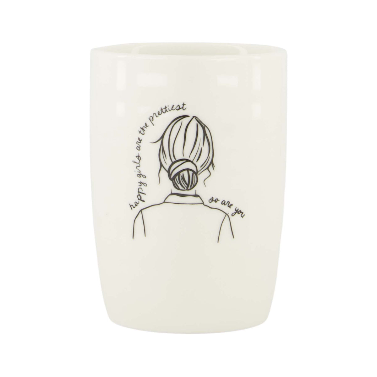 Koffiemok Vrouw Wit Zwart