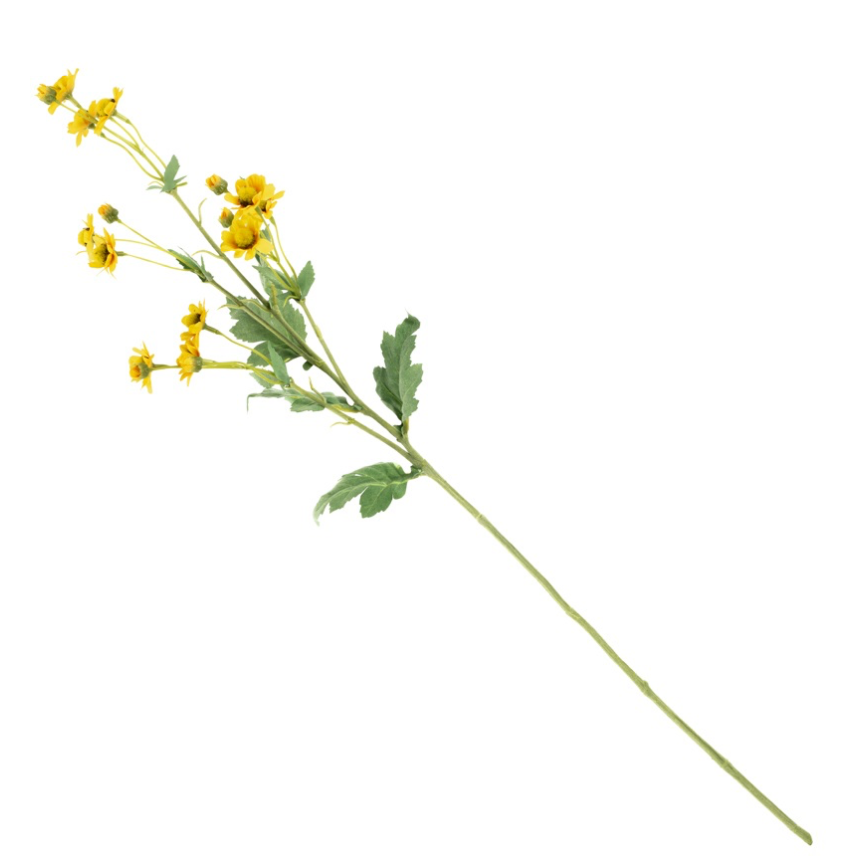 Kunstbloem Anemoon 78cm Geel