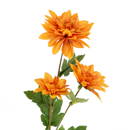 Kunstbloem Dahlia 68cm Oranje