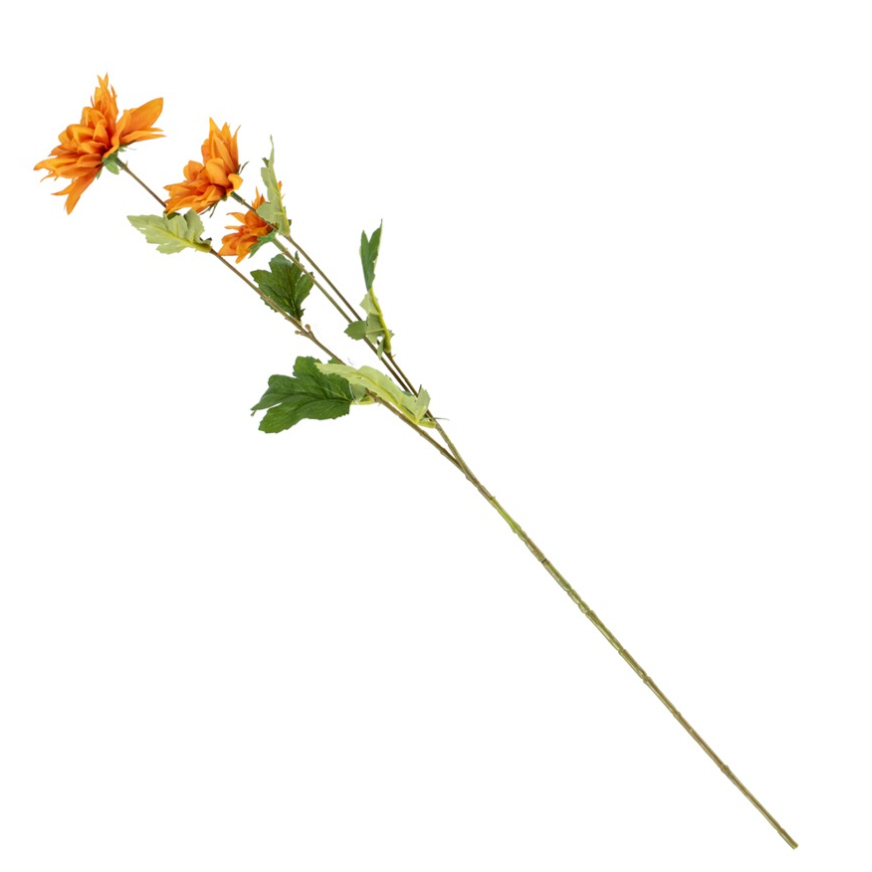 Kunstbloem Dahlia 68cm Oranje