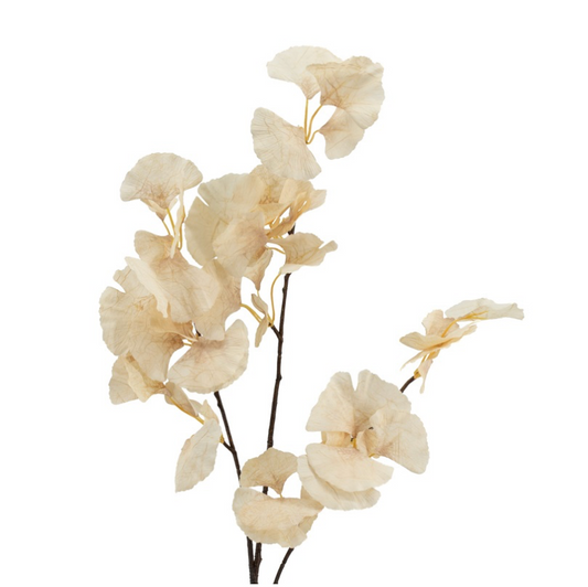 Kunstbloem Gingko 89cm off-white