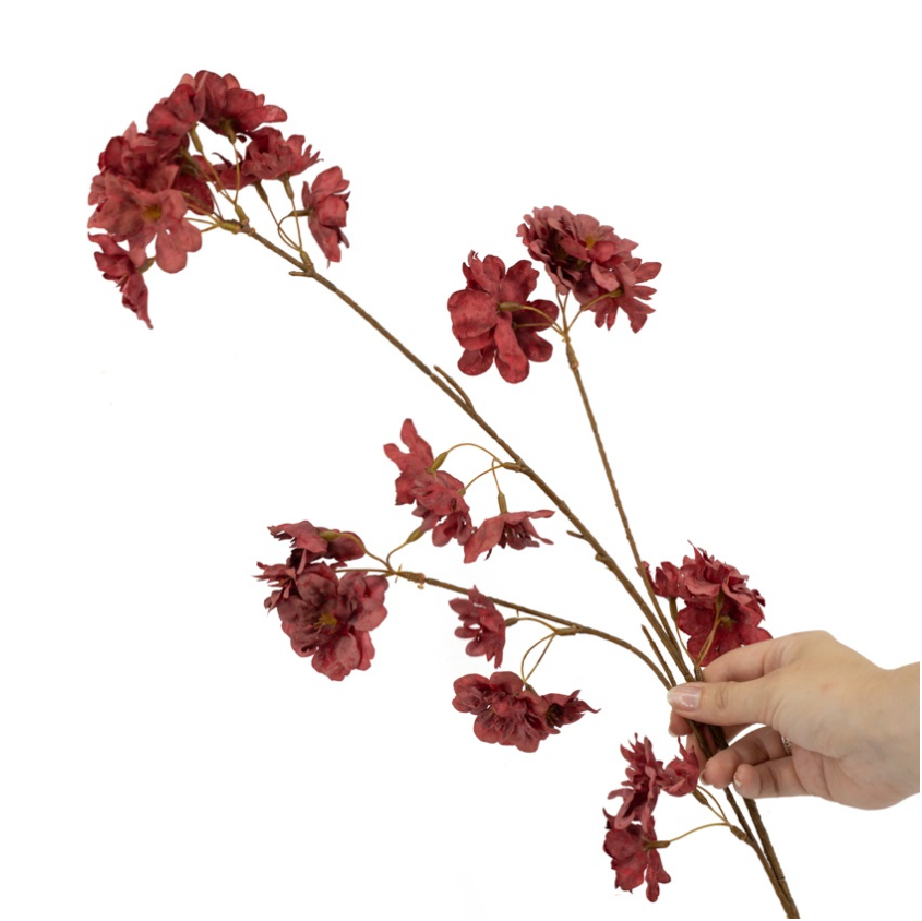 Kunsttak kersenbloesem 86cm rood
