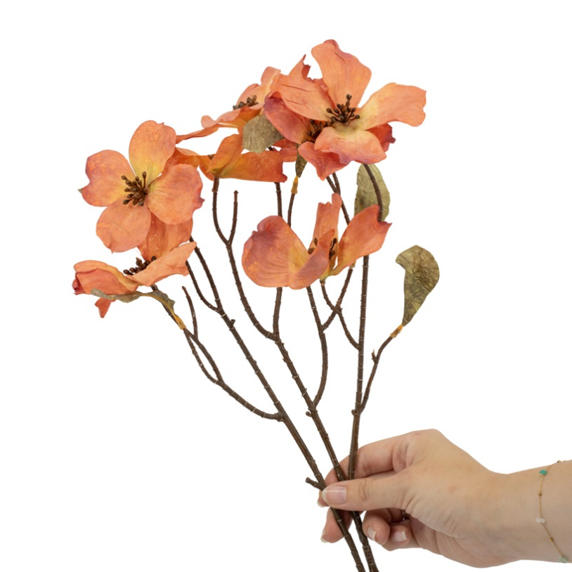 Kunsttak kornoelje 74cm oranje