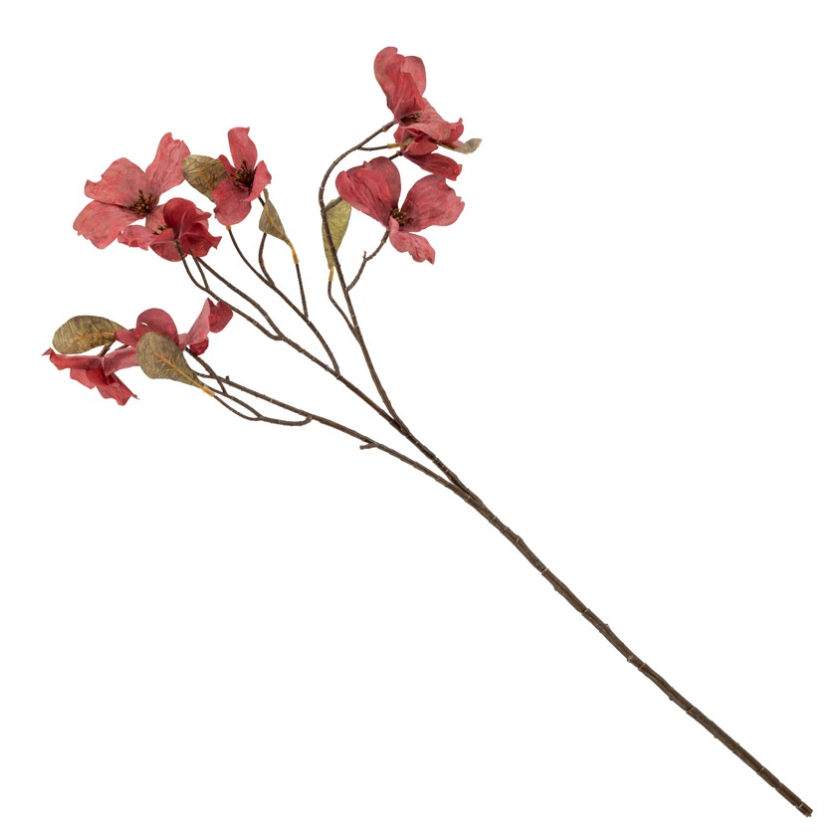 Kunsttak kornoelje 74cm rood