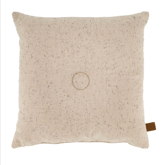 Kussen met Knoop 35 x 35 cm Ecru