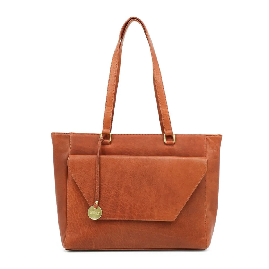 Leren laptoptas Denise Vintage cognac