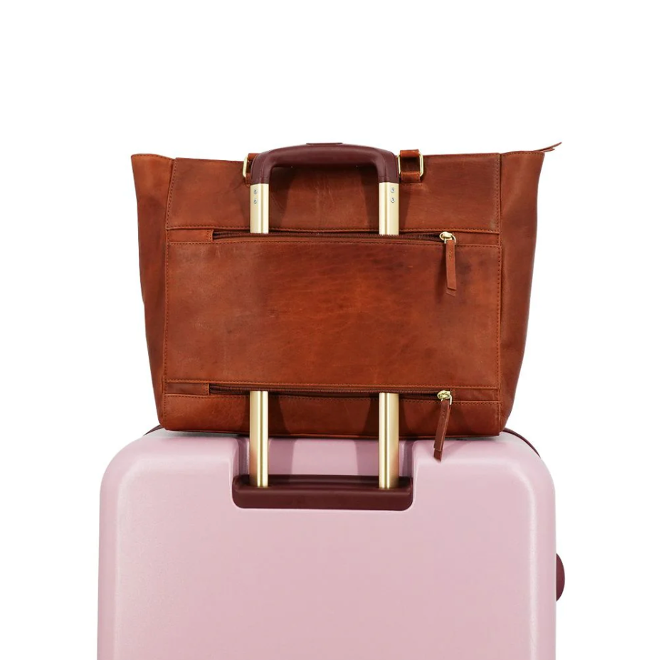 Leren laptoptas Denise Vintage cognac