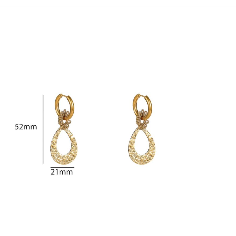 Long Oval Dangle Hoop E56257-2