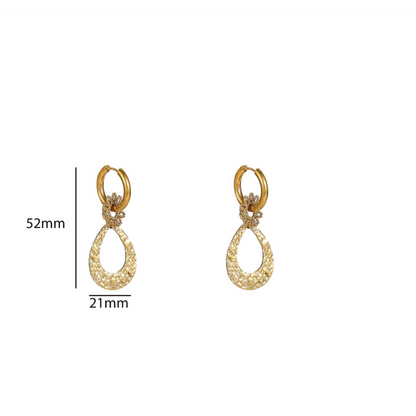 Long Oval Dangle Hoop E56257-2