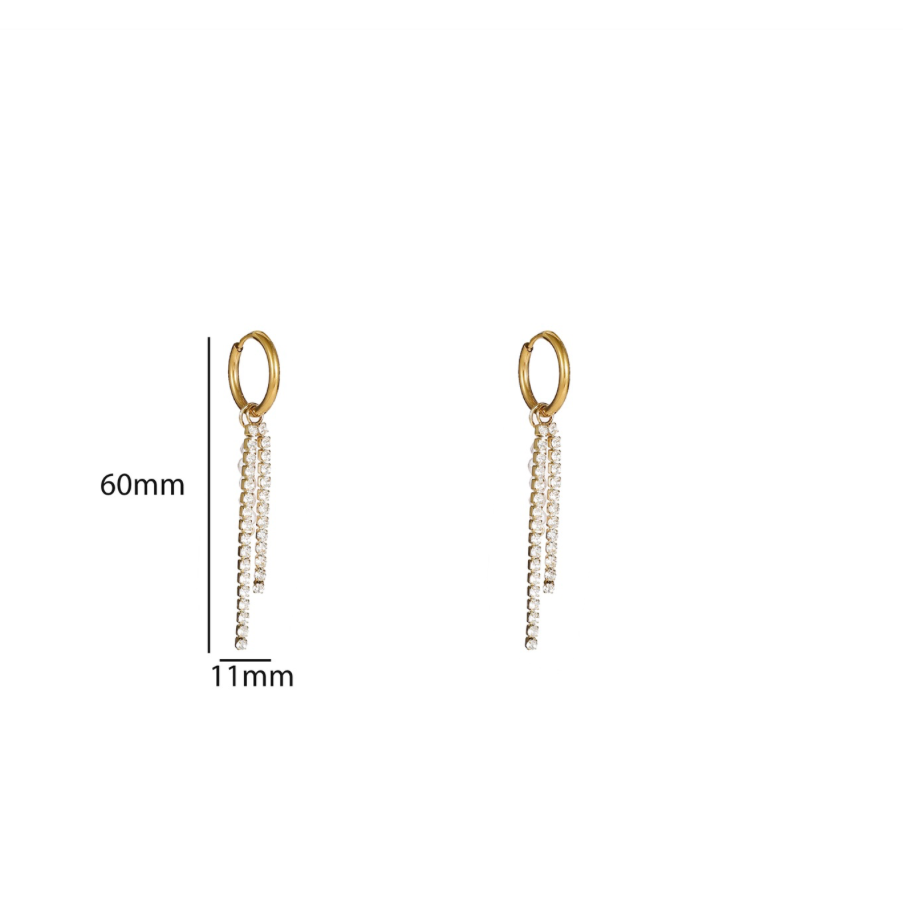 Long Sparkle Hoop E56127-2