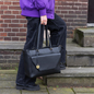 MŌSZ Denise Leren Laptoptas Zwart