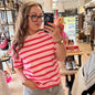 Maud Stripe shirt Roze