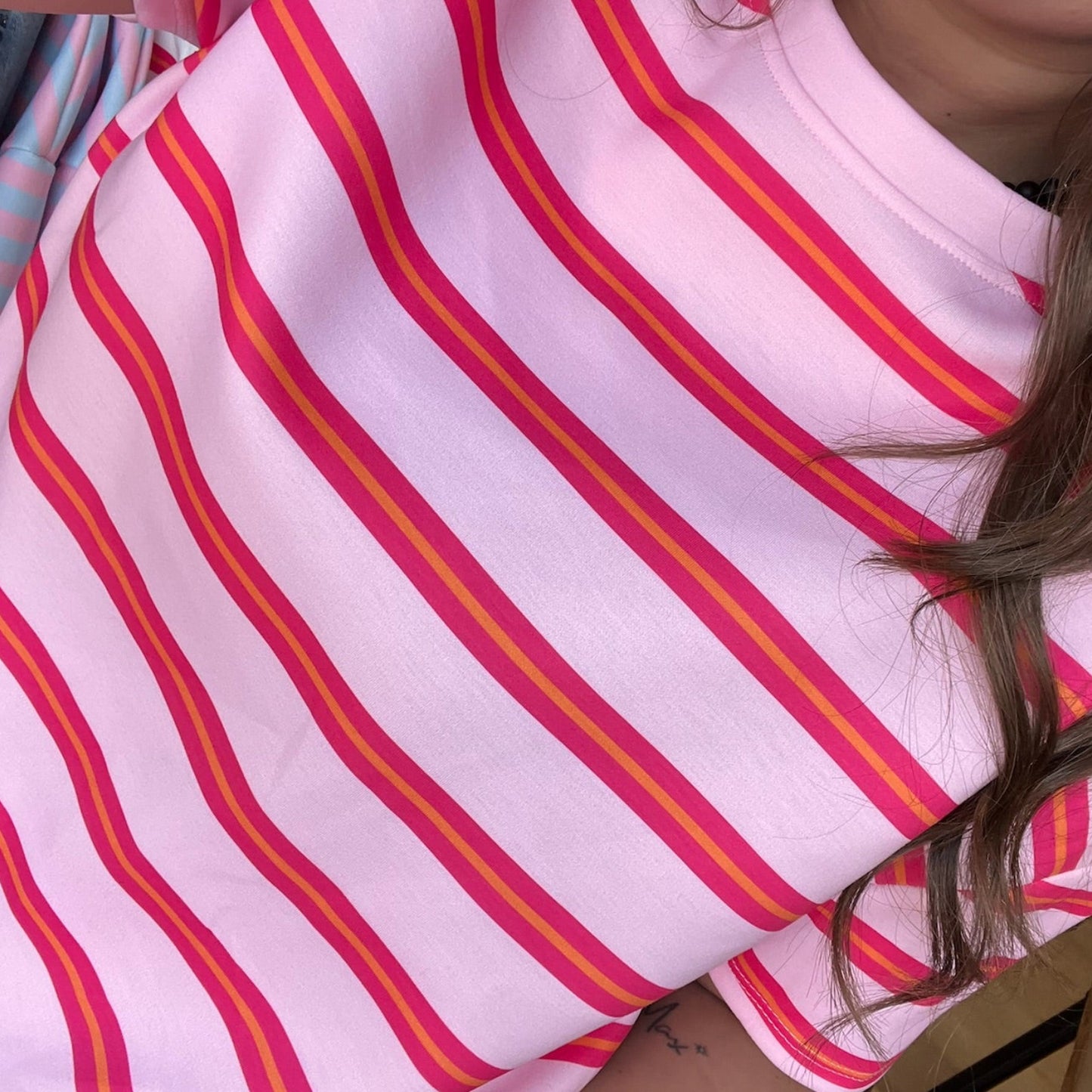Maud Stripe shirt Roze
