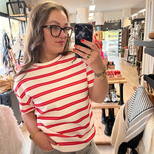 Maud | Stripe shirt | Wit