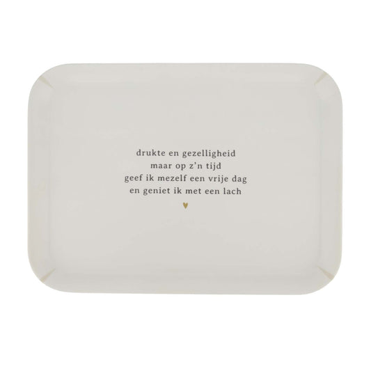 Melamine Dienblad Gezelligheid Wit