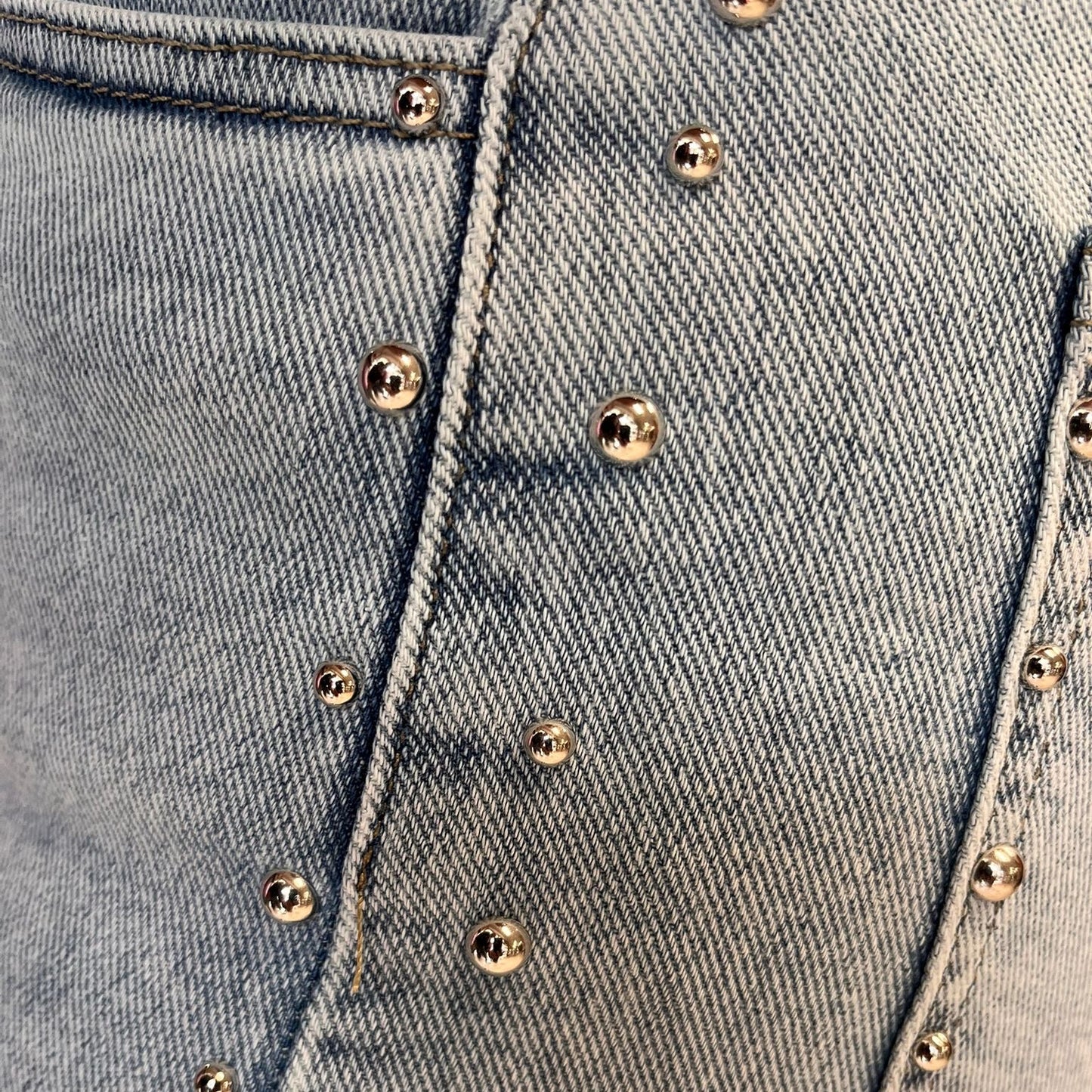 Milou Wide leg Studs Light blue
