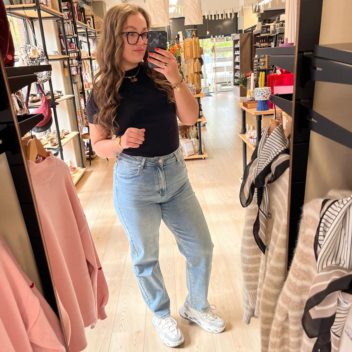 Nadia Mom fit Blue