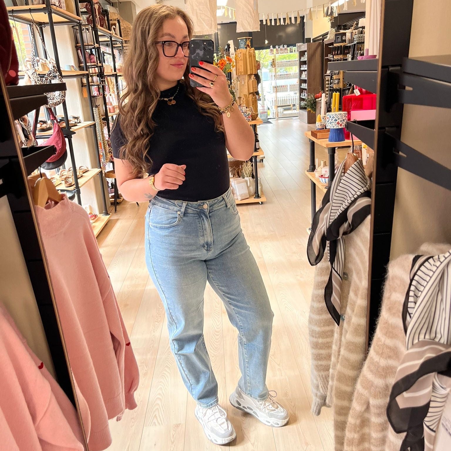 Nadia Mom fit Blue