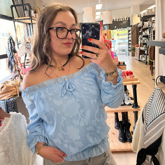 Naomi | Off shoulder | Sky blue