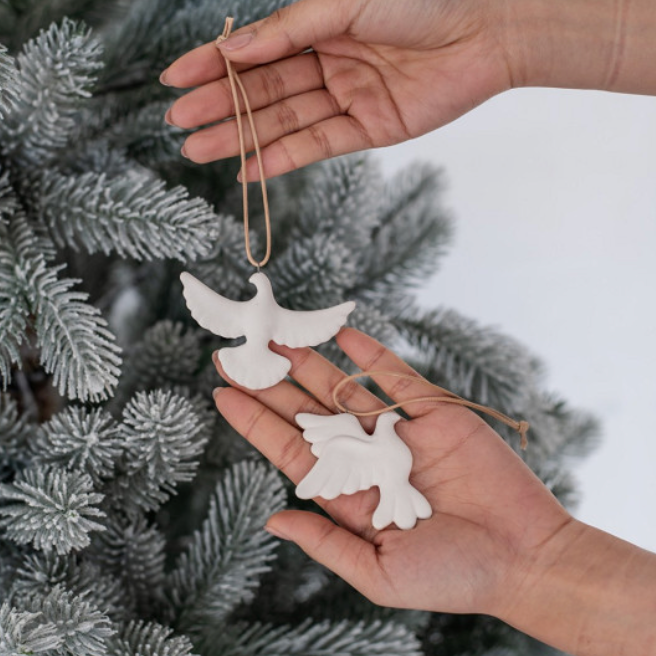 Porseleinen Ornament Duif 