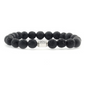 Qoss Heren armband Job Lavasteen