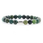 Qoss Heren armband Job Moss agate