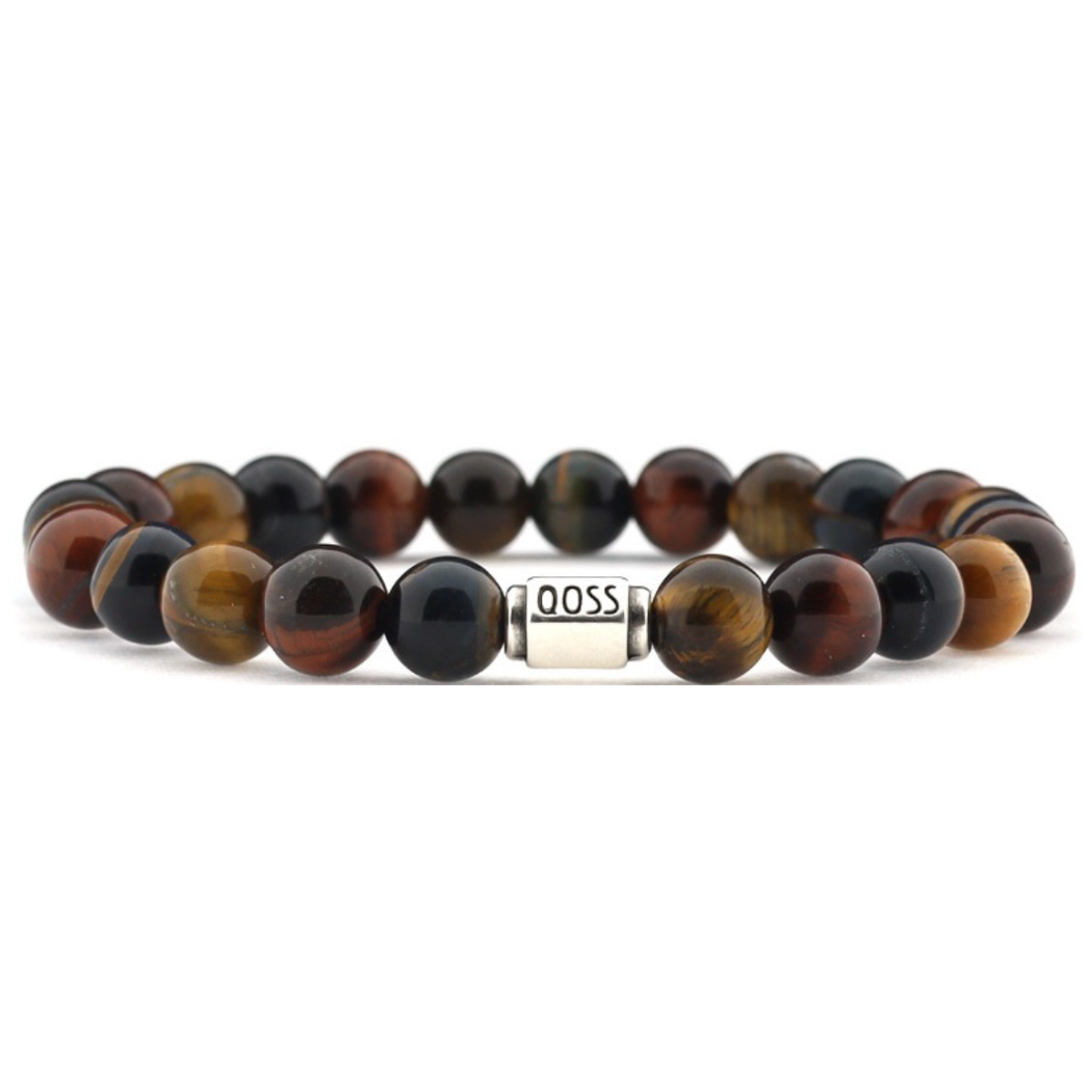 Qoss Job Herenarmband Tiger Eye mix
