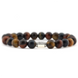 Qoss Job Herenarmband Tiger Eye mix