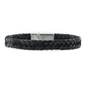 Qoss Theo Herenarmband - Zwart Gevlochten Leer