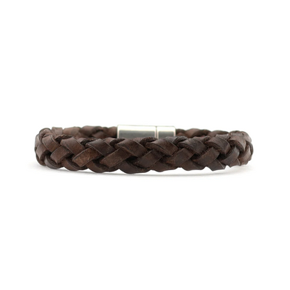 Qoss heren armband Bart bruin leer