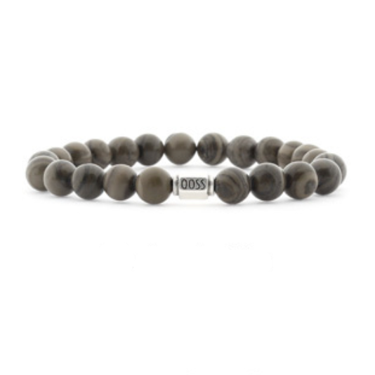 Qoss heren armband Job black malachite