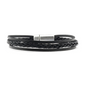 Qoss heren armband Patrick zwart leer