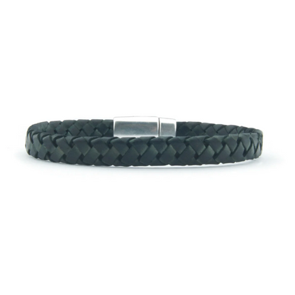 Qoss heren armband Rik groen leer