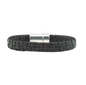 Qoss heren armband Sjors zwart leer