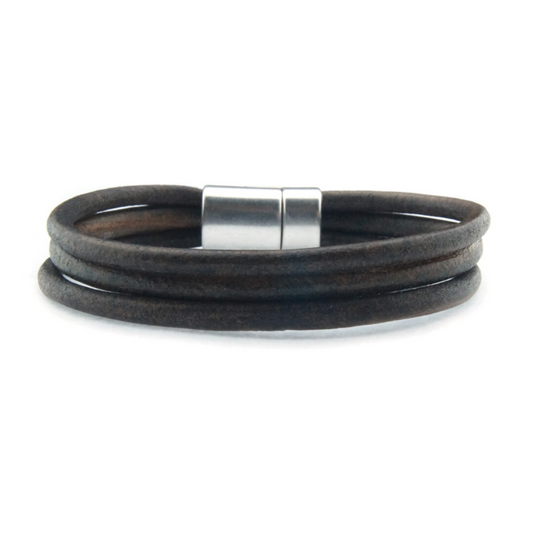 Qoss heren armband Wout bruin leer