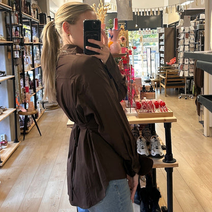 Reneé Fitted blouse Chocolade