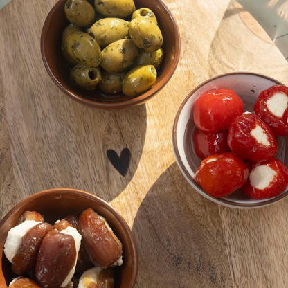 Ronde Serveerplank Mangohout Hartje 30 cm