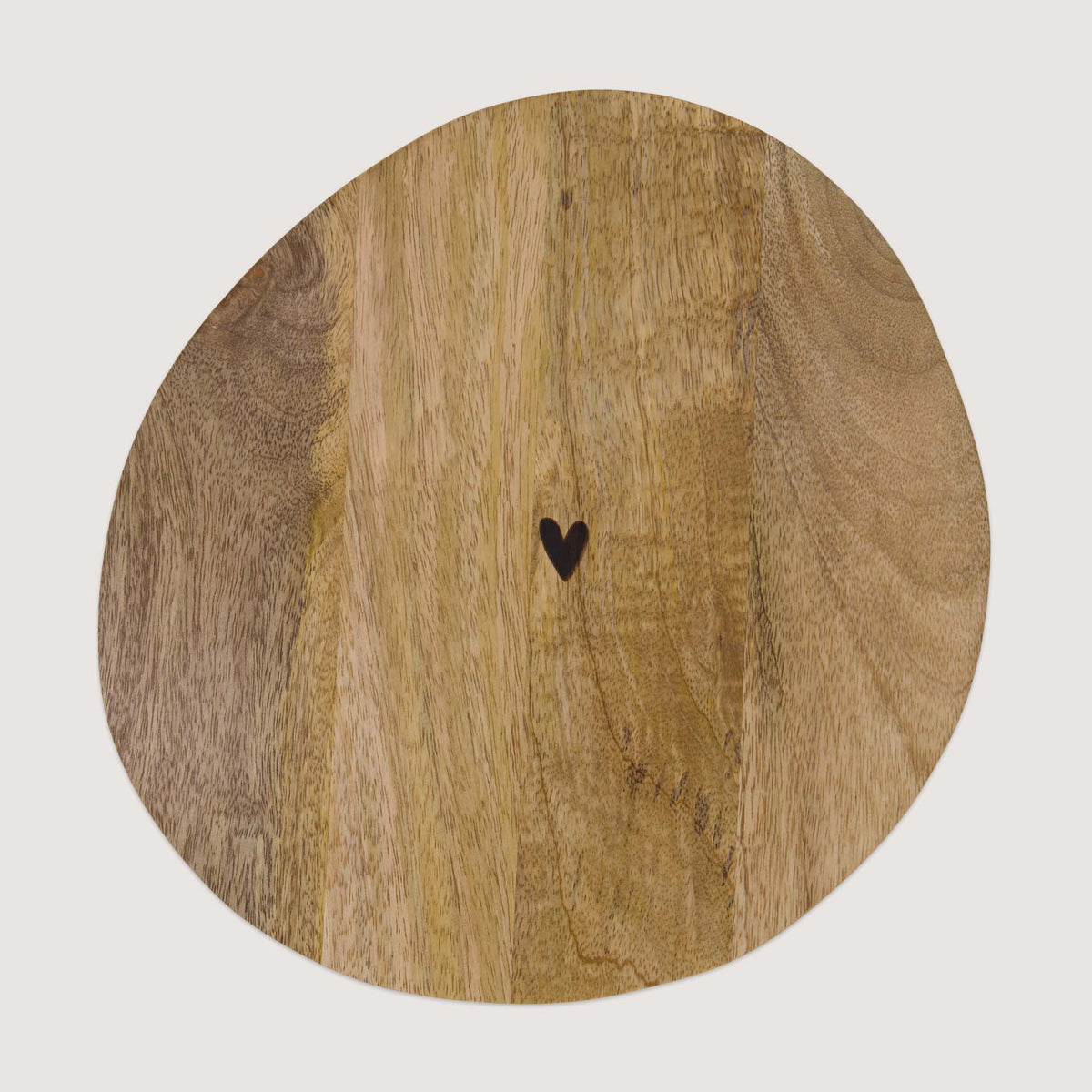 Ronde Serveerplank Mangohout Hartje 30 cm