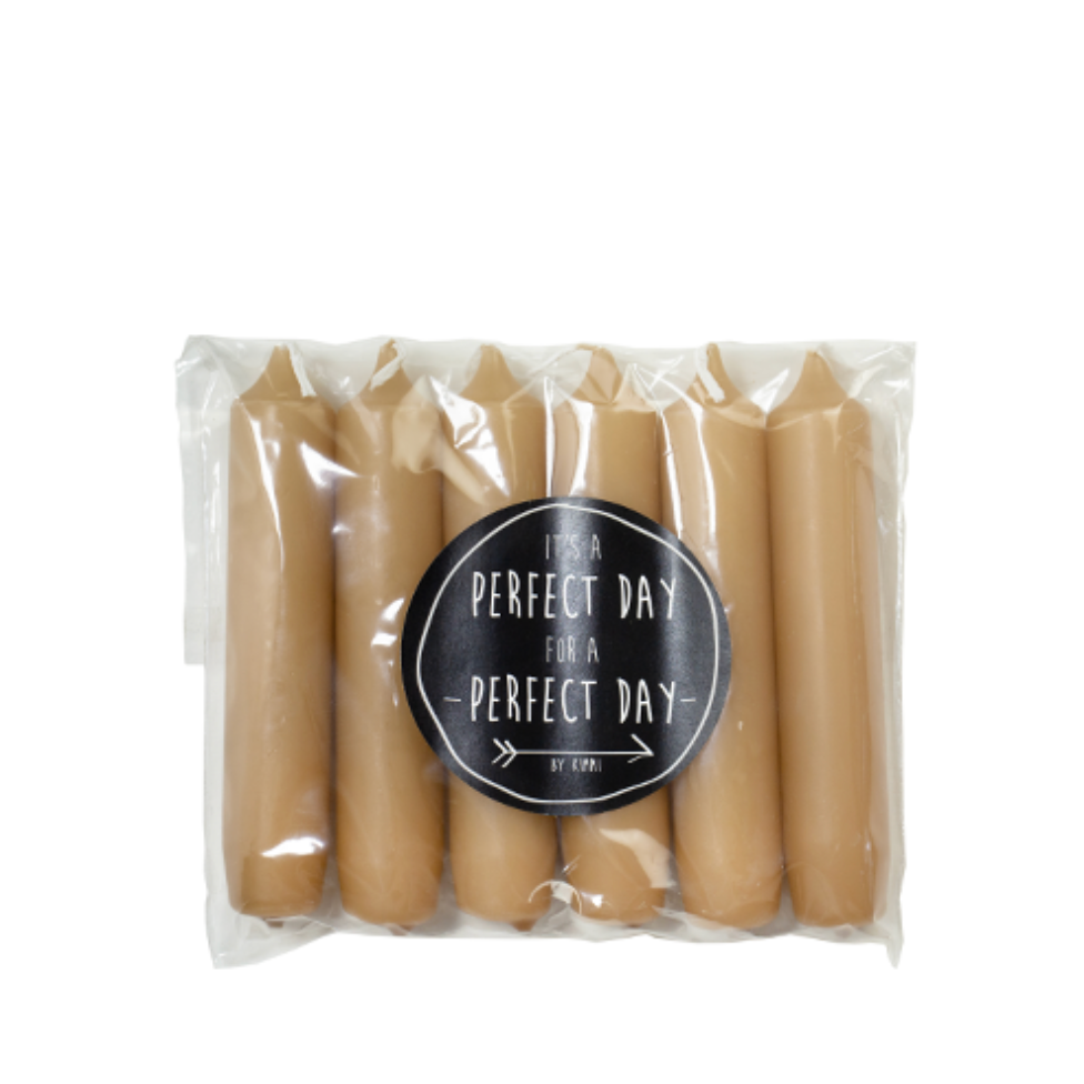 Rustik Lys Cadeau dinnerkaars Peach