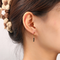 Triple Bead Hoop | 14K | Black | E56143-1 | Day&Eve | Stainless steel