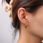 Open Heart Hoop | 14K | Black | E56148-1 | Day&Eve | Stainless steel