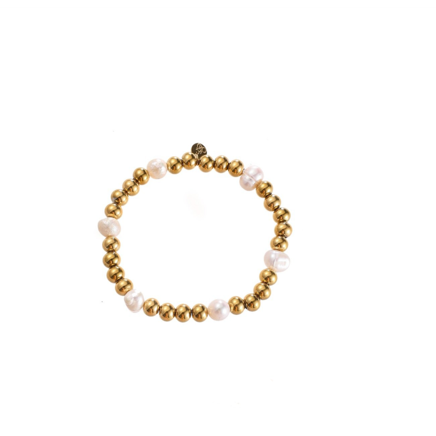 Bracelet | Big Pearl Balsy | 14K | B56009-2 | Day&Eve | Stainless steel